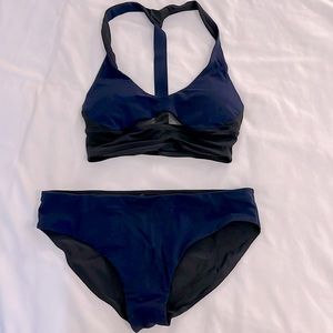 Navy/Black two piece swim size 4